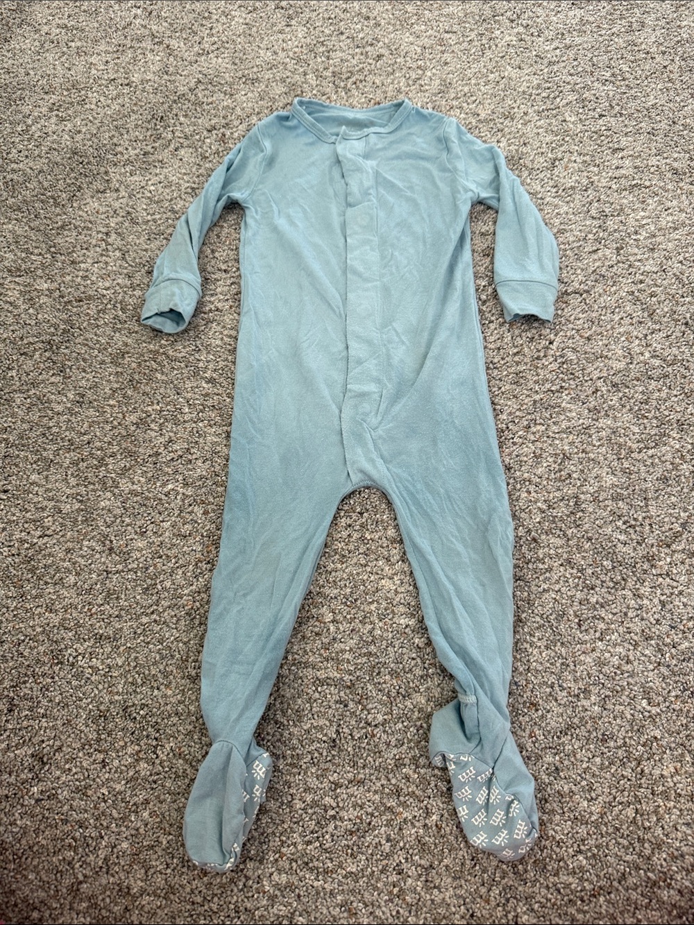 Magnetic Me Light Blue Footed One-Piece Pajamas 9-12 months - Picture 1 of 7